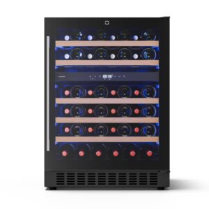 Klarstein Illuminosa podpultová chladnička na víno | Dvojzónová | 129 litrov | 46 fliaš | 60 cm Ampera.SK