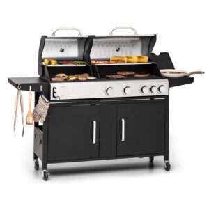 Klarstein Kingsville 4.1, kombinovaný gril plyn + uhlie, 13,7 kW, 4+1 horáky, výškovo nastaviteľný Ampera.SK