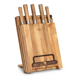 Klarstein Komaki, sada nožov, 8-dielna, 5 nožov, 3 dosky na krájanie, držiak na ostrenie nožov Ampera.SK
