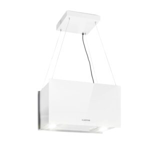 Klarstein Kronleuchter L, digestor, 60 cm, ostrovčekový, 590 m³/h, dotykové ovládanie, LED, biely Ampera.SK