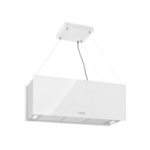 Klarstein Kronleuchter XL, digestor, 90 cm, ostrovčekový, 590 m³/h, dotykové ovládanie, LED, biely Ampera.SK
