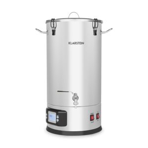 Klarstein Maischfest 25, sladový kotol, 5 dielov, 25 l, 1500/3000 W, dotykový LCD, nehrdzavejúca oceľ Ampera.SK