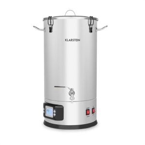 Klarstein Maischfest 30, sladový kotol, 5 dielov, 30 l, 1500/3000 W, dotykový LCD, nehrdzavejúca oceľ Ampera.SK