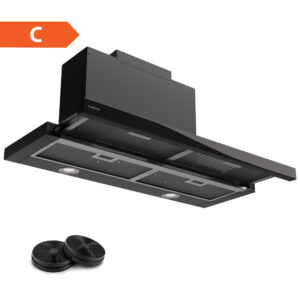 Klarstein Mariana 90 Neo, plochý digestor, 491 m³/h, odsávanie/recirkulácia vzduchu, LED, EEK C Ampera.SK