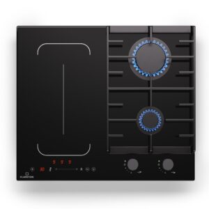 Klarstein MultiChef 4, indukčné a plynové varná doska, 4 varné zóny, 2 plynové horáky, 2 indukčné varné dosky, FlexZone Ampera.SK