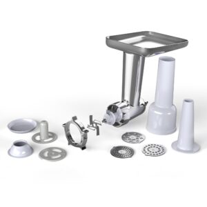 Klarstein Nástavec na mletie mäsa Chiara, príslušenstvo pre kuchynský robot Chiara, 4 nože, nehrdzavejúca oceľ, 3 disky Ampera.SK