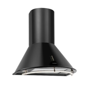 Klarstein Noir, digestor, 60 cm, komínový, 490 m³/h, retro dizajn, nehrdzavejúca oceľ, čierny Ampera.SK