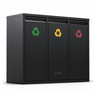 Klarstein Ordnungshüter 3, odpadkový kôš, 45 litrov, 3 recyklačné koše, nástenná inštalácia Ampera.SK