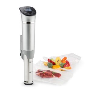 Klarstein Quickstick Flex, Sous Vide varič, 1300 W, 0 - 95 °C, 3D cirkulácia, IPX7, časovač, strieborný Ampera.SK
