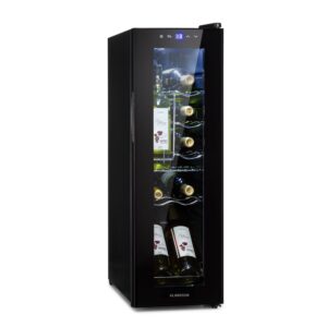 Klarstein Shiraz 12 Slim, vinotéka, 32 l, 12 fliaš, 85 W, 5–18°C, dotykový ovládací panel Ampera.SK