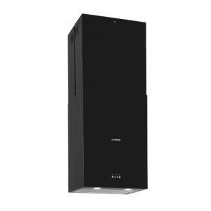 Klarstein Structura, digestor, 41 cm, ostrovčekový, 624 m³/h, A, LED, nehrdzaejúca oceľ, čierny Ampera.SK