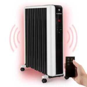 Klarstein Thermaxx 2500, olejový radiátor, 2500 W, 5-35 °C, 24-hod. časovač, biely/čierny Ampera.SK