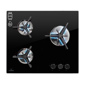 Klarstein Trifecta 3, plynová varná doska, 3 horáky, veľký, normálny a pomocný horák, sklokeramika Ampera.SK
