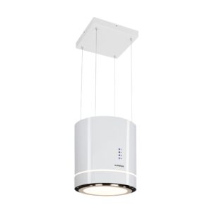 Klarstein Tron Ambience, digestor, 38 cm, ostrovčekový, 540 m³/h, LED, biely Ampera.SK