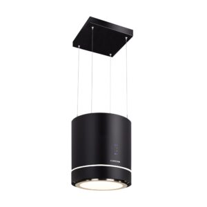 Klarstein Tron Ambience, digestor, 38 cm, ostrovčekový, 540 m³/h, LED, čierny Ampera.SK