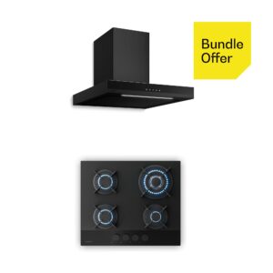 Klarstein Velaire plynová varná doska + Velaire komínový odsávač | Minimalistický & elegantný | 60 cm Ampera.SK