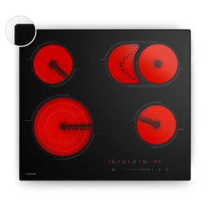 Klarstein Velaire sklokeramická varná doska, elegantná, minimalistická, výkonná, 4 varné zóny, 6700 W, 60 cm Ampera.SK