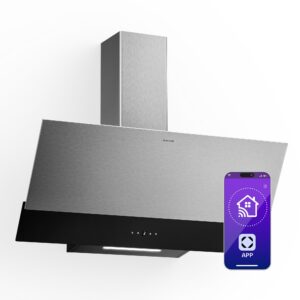 Klarstein Verosteel digestor, Elegantný, minimalistický, výkonný, Energetická trieda A, 624 m³/h, 90 cm Ampera.SK