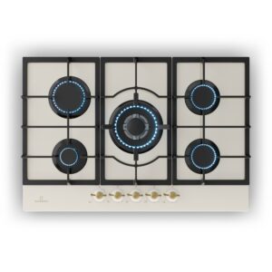 Klarstein Victoria 5, plynová varná doska, 5 Sabaf horákov, sklokeramika, retro vzhľad Ampera.SK