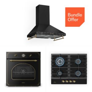 Klarstein Victoria 60 Triple Set plyn, Plynné varné dosky, Rúra, Digestor Ampera.SK