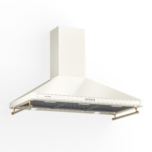 Klarstein Victoria 90, digestor, 90 cm, nástenný, 644,5 m³/h, LED, retro dizajn, slonovinový Ampera.SK