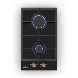 Klarstein Victoria Domino, plynová varná doska, 2 Sabaf horáky, sklokeramika, retro dizajn Ampera.SK