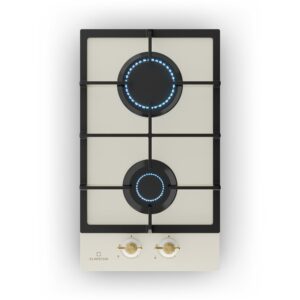 Klarstein Victoria Domino, plynová varná doska, 2 Sabaf horáky, sklokeramika, retro dizajn Ampera.SK