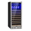Klarstein Vinovilla 127, veľkoobjemová vinotéka, 331 l, 127 fliaš, sklenené dvere, nehrdzavejúca oceľ Ampera.SK