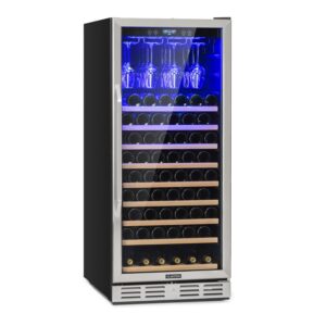 Klarstein Vinovilla 127, veľkoobjemová vinotéka, 331 l, 127 fliaš, sklenené dvere, nehrdzavejúca oceľ Ampera.SK