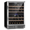 Klarstein Vinovilla 50 Duo, dvojzónová vinotéka, 53 l, 17 fliaš, 3-farebné LED osvetlenie, sklenené dvere Ampera.SK