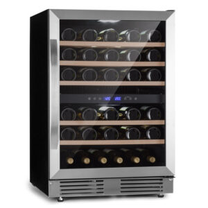 Klarstein Vinovilla 50 Duo, dvojzónová vinotéka, 53 l, 17 fliaš, 3-farebné LED osvetlenie, sklenené dvere Ampera.SK