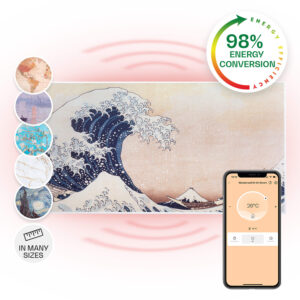 Klarstein Wonderwall Air Art Smart, infračervený ohrievač, 120 x 60 cm, 700 W, aplikácia, vlny Ampera.SK