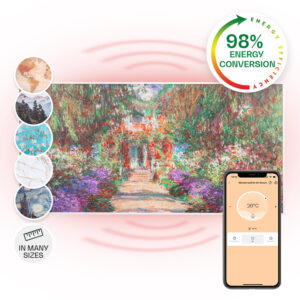 Klarstein Wonderwall Air Art Smart, infračervený ohrievač, 120 x 60 cm, 700 W, aplikácia, záhradná cestička Ampera.SK