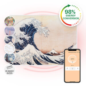 Klarstein Wonderwall Air Art Smart, infračervený ohrievač, 80 x 60 cm, 500 W, modré vlny Ampera.SK