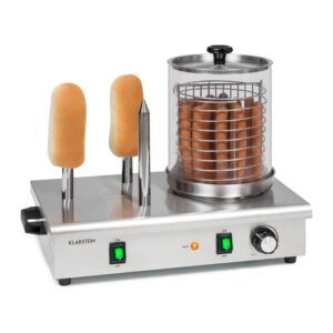 Klarstein Wurstfabrik 600, hotdogovač, 600 W, 5 l, 30 – 100 °C, sklo, nehrdzavejúca oceľ Ampera.SK