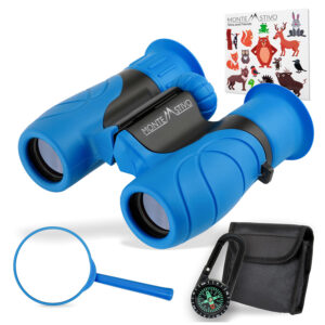 Monte Stivo Norsjo, súprava s detským ďalekohľadom, 8-násobné zväčšenie, lupa, kompas, taška Ampera.SK