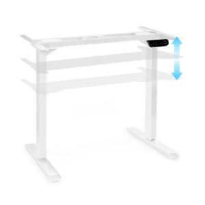 OneConcept Multidesk Comfort, výškovo nastaviteľný písací stôl, elektrický, výška 62 – 128 cm, biely Ampera.SK