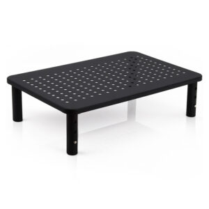 OneConcept Stojan na monitor, kovový, dierovaný vzor, 37 × 10 × 24 cm (Š × V × H) Ampera.SK