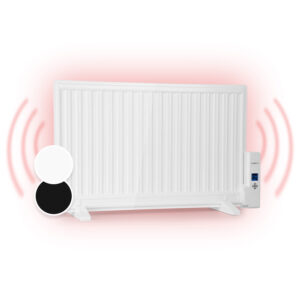 OneConcept Wallander, olejový radiátor, 800 W, termostat, olejové vyhrievanie, ultra plochý dizajn, biely Ampera.SK