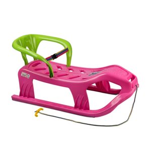 Plastové sane Snow Star s opierkou - ružové MASTER www.ampera.sk