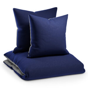 Sleepwise Soft Wonder-Edition, posteľná bielizeň, tmavomodrá, 155 × 200 cm, 80 x 80 cm Ampera.SK
