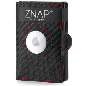 Slimpuro ZNAP Airtag Wallet, 12 kariet, priehradka na mince, 8,9 x 1,8 x 6,3 cm (Š x V x H), ochrana RFID Ampera.SK