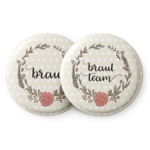 Spielehelden Odznaky Blumenstrauß Dievčenská rozlúčka so slobodou 12 odznakov 5,6 cm extra veľké Darček na dievčenskú rozlúčku so slobodou Ampera.SK