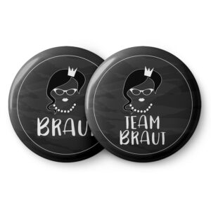 Spielehelden Odznaky Braut Vintage Rozlúčka so slobodou 12 odznakov 5,6 cm extra veľké Darček na dievčenskú rozlúčku so slobodou Ampera.SK