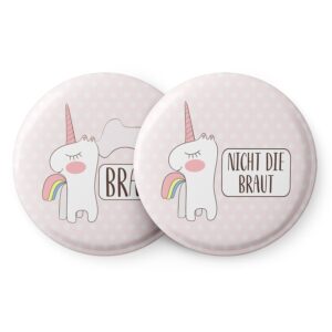 Spielehelden Odznaky Einhorn Dievčenská rozlúčka so slobodou 20 odznakov 5,6 cm Extra veľké Darček na dievčenskú rozlúčku so slobodou Ampera.SK