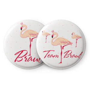Spielehelden Odznaky Flamingo I Pánska rozlúčka so slobodou 12 odznakov 5,6 cm extra veľké Darček na pánsku rozlúčku so slobodou Ampera.SK