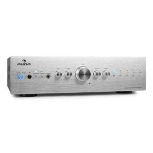 Stereo zosilňovač Auna CD708, AUX phono, strieborný, 600 W Ampera.SK